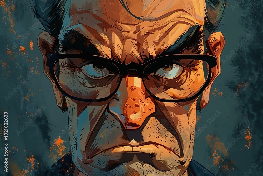 Close-up Portrait of an Angry Man Close-up Portrait of an Angry Man