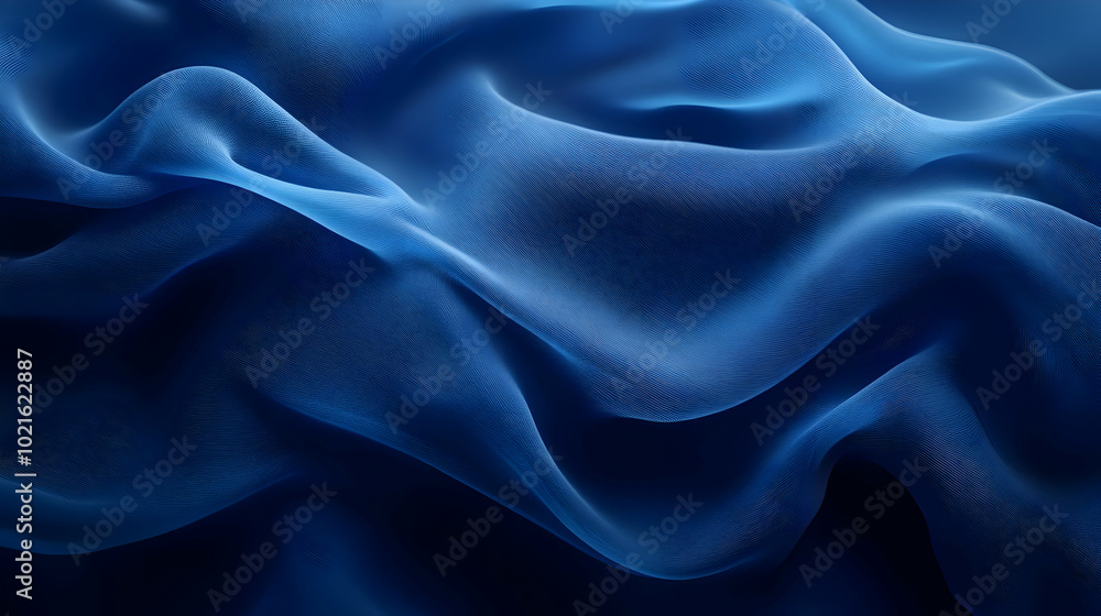 Abstract Blue Background with Wavy Lines Abstract Blue Background with Wavy Lines