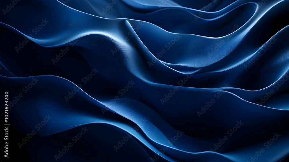 Obraz premium Abstract Blue Waves 3D Background