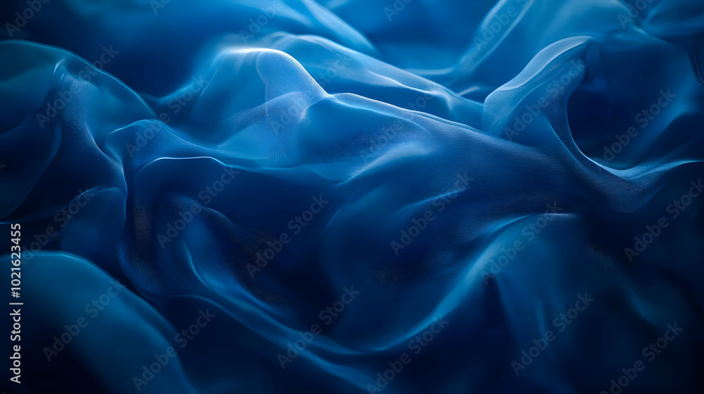 Fototapeta premium Abstract Blue Fabric Background