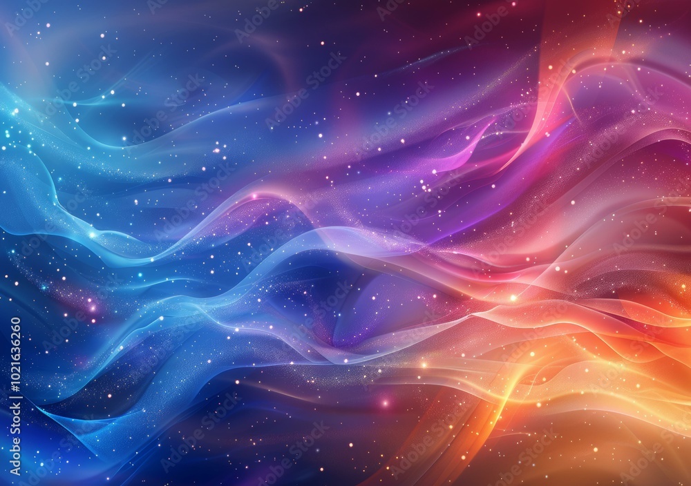 Abstract Colorful Flowing Space Background Abstract Colorful Flowing Space Background