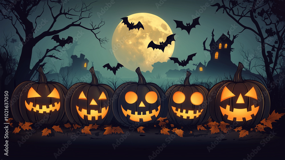 ハロウィンのかぼちゃランタン ハロウィンのかぼちゃランタン