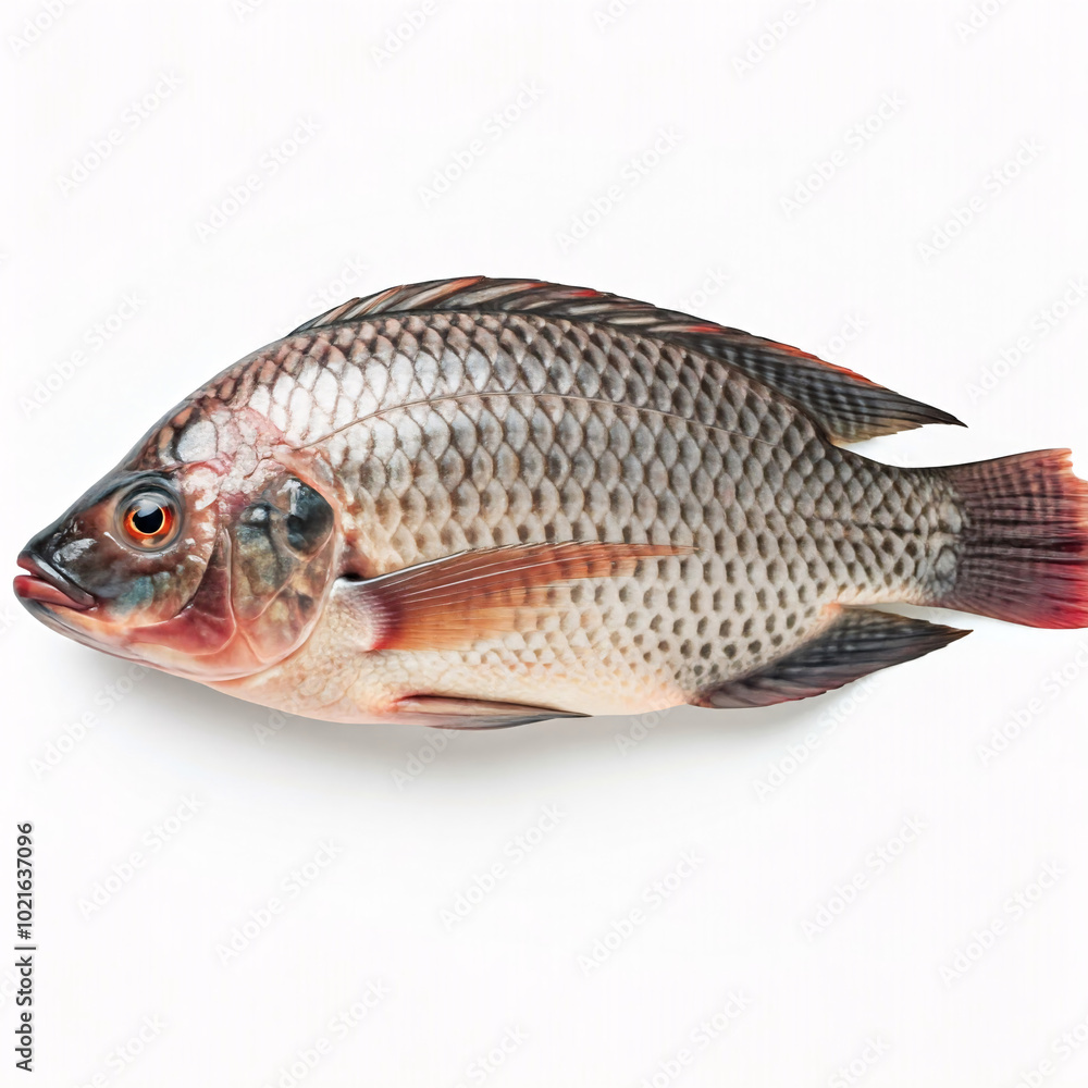 fresh tilapia fish isolated on white background fresh tilapia fish isolated on white background