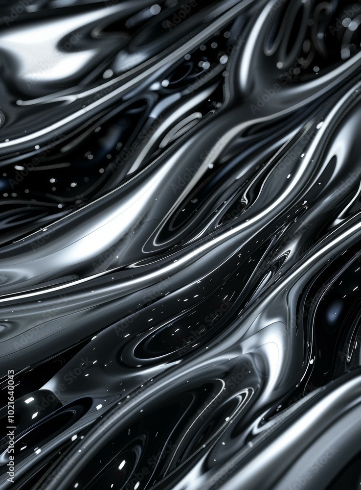 Black and white abstract painting Black and white abstract painting