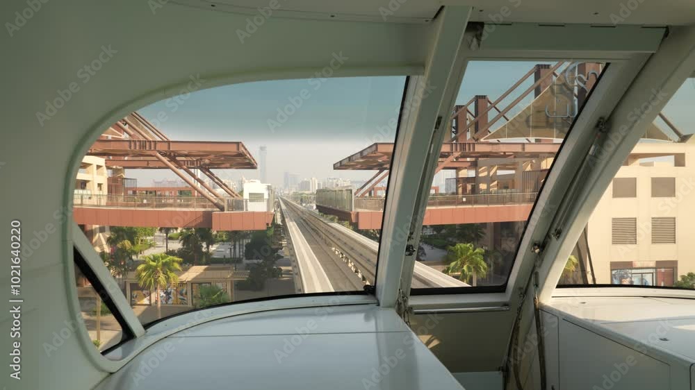 Dubai, Arab Emirates . View from the Dubai Skytrain Dubai, Arab Emirates . View from the Dubai Skytrain