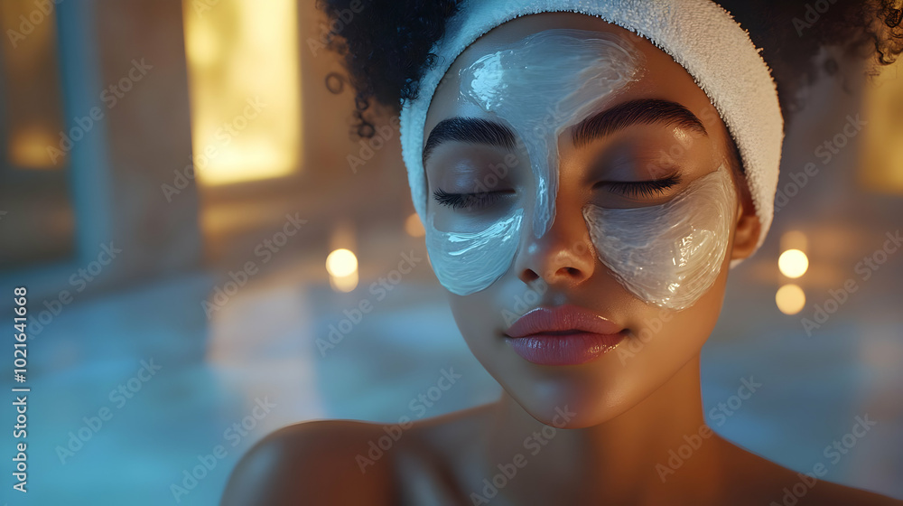 Woman with Face Mask Illustration Woman with Face Mask Illustration