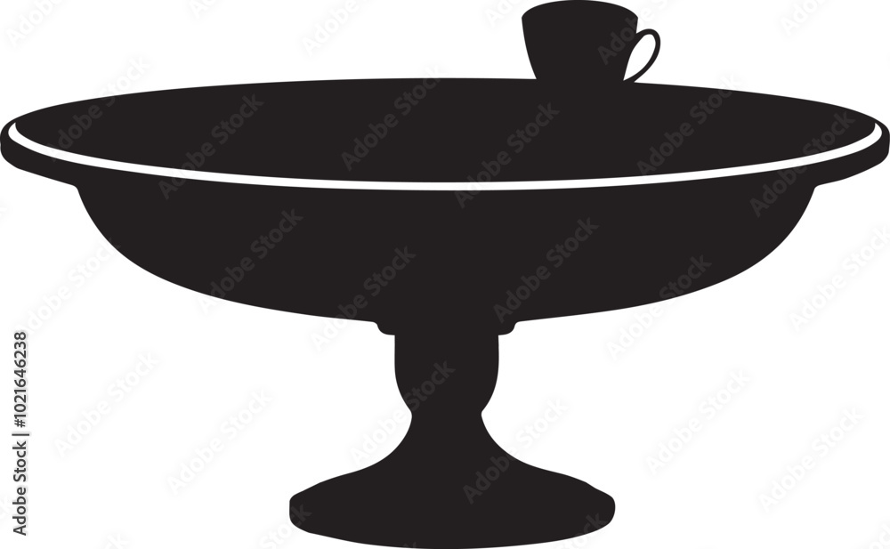 silhouette of a table silhouette of a table