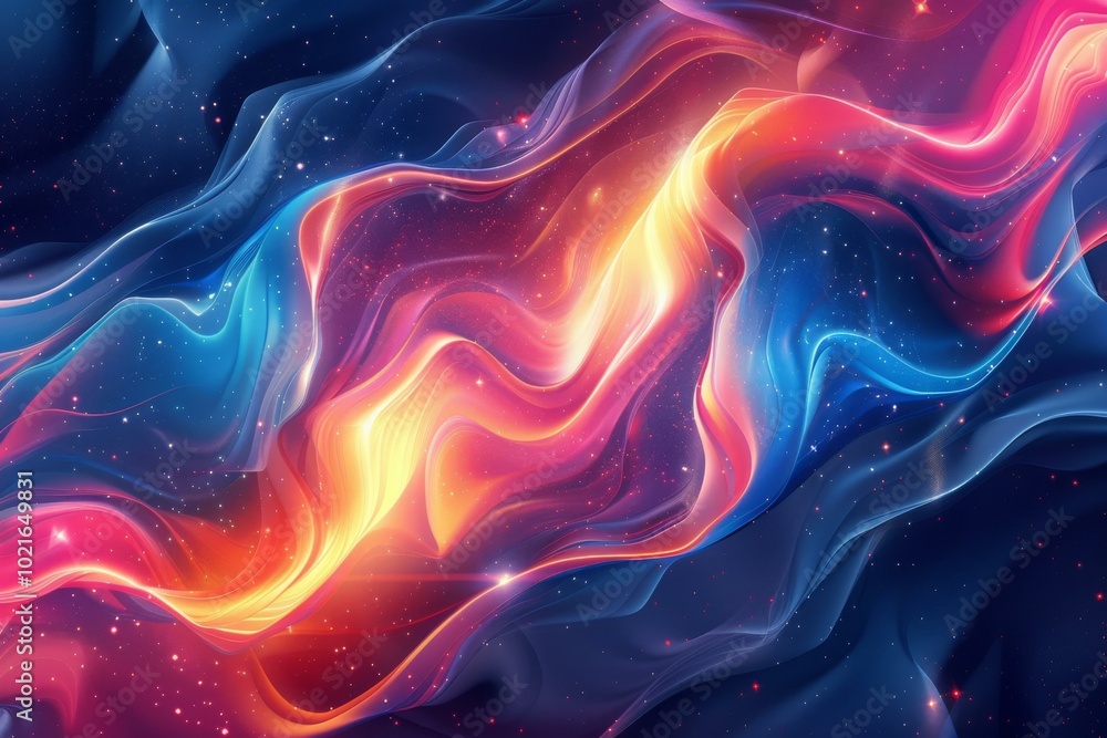 Abstract Colorful Flowing Galaxy Design Abstract Colorful Flowing Galaxy Design