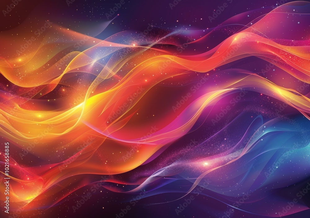 Obraz premium Abstract Colorful Flowing Lines Design