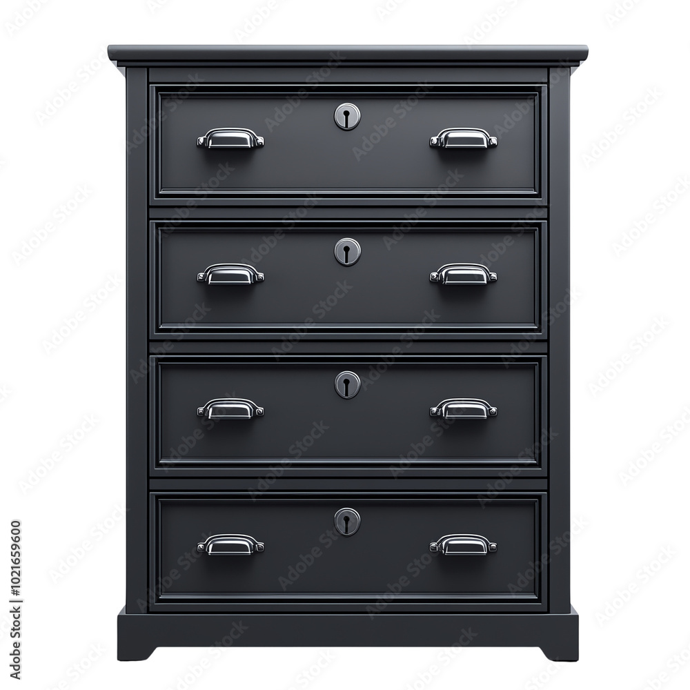 Elegant black dresser with four drawers, perfect for organizing clothes and enhancing bedroom decor with a modern touch. Elegant black dresser with four drawers, perfect for organizing clothes and enhancing bedroom decor with a modern touch.