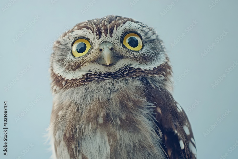 Obraz premium Close-Up Portrait of Cute Little Owl