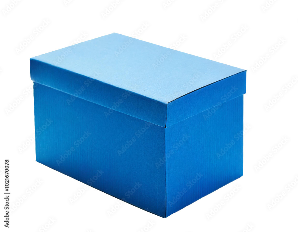 blue cardboard isolated on white background, cutout blue cardboard isolated on white background, cutout