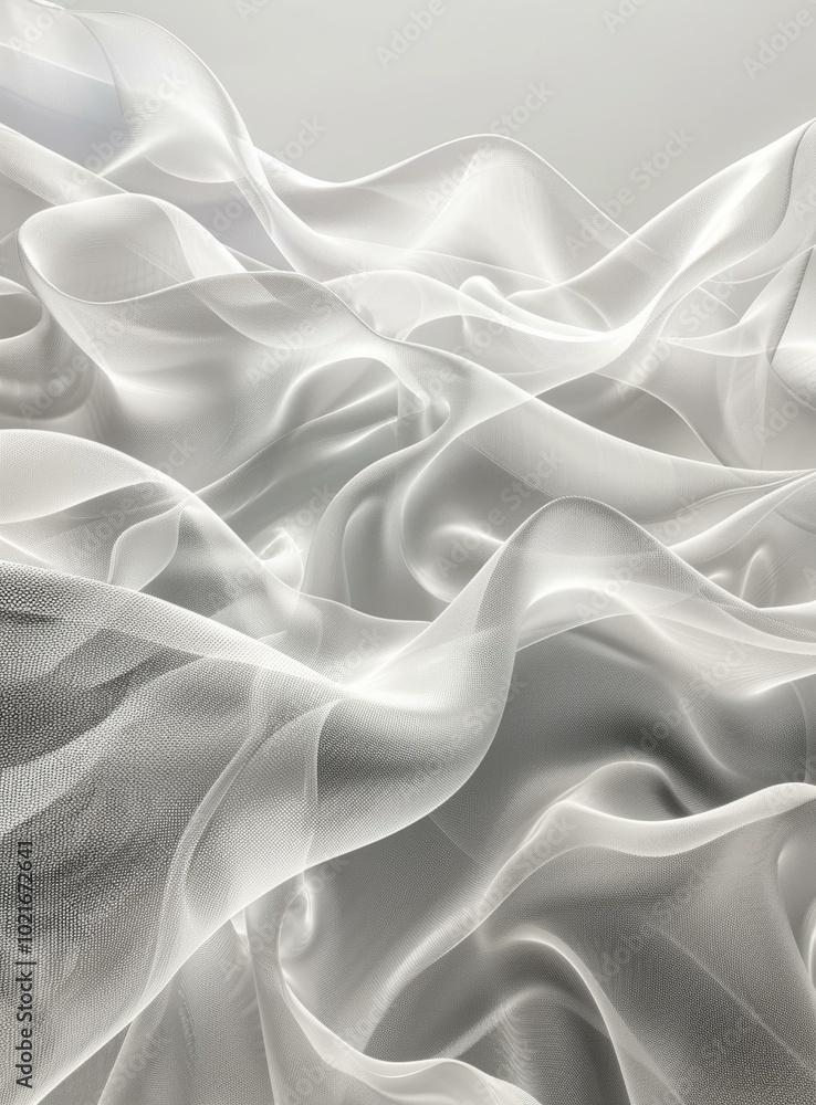 Fototapeta premium White Fabric Waves