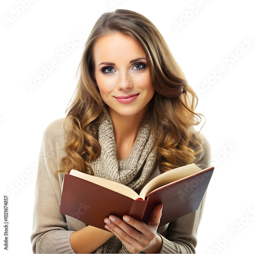 woman reading a book