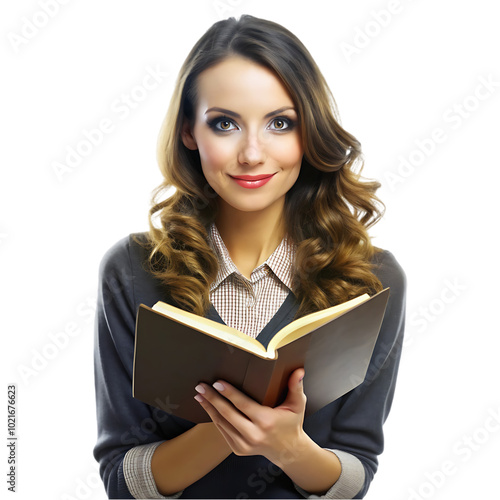 woman reading a book