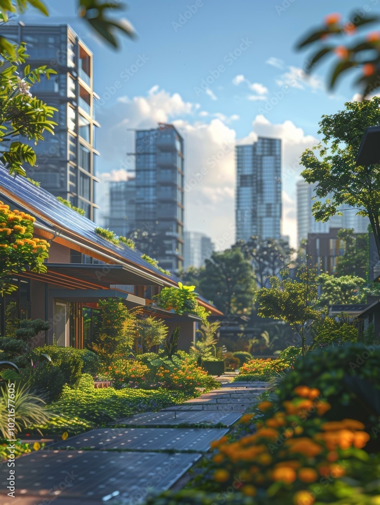 Fototapeta premium Green City of the Future