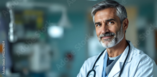 Darker Doctor Man With Stethoscope In Hospital