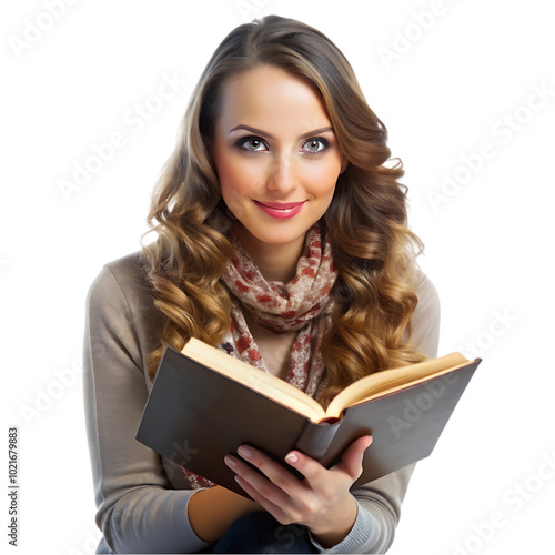 woman reading a book