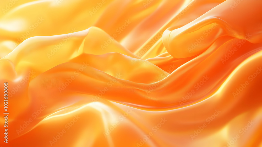 Abstract Background with Smooth Golden Orange Waves Abstract Background with Smooth Golden Orange Waves