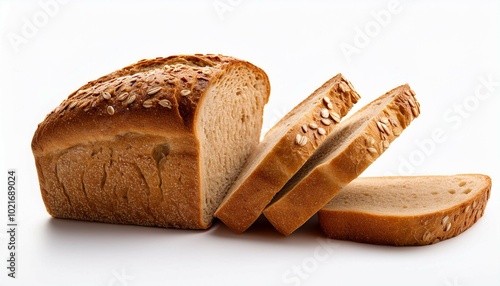 loaf of bread isolated on white