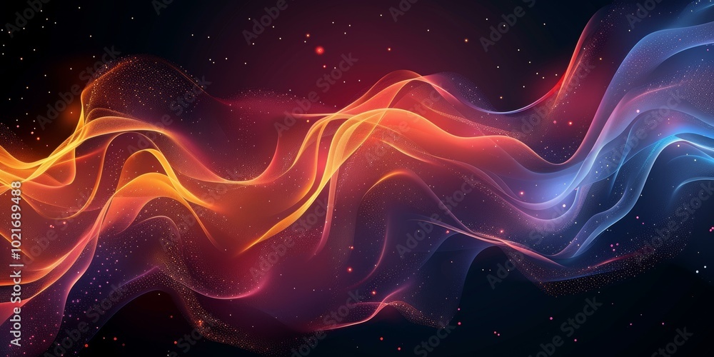 Abstract Colorful Flowing Lines Illustration Abstract Colorful Flowing Lines Illustration