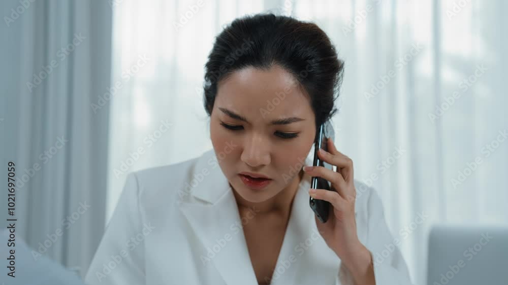 Desperate and overwhelmed by debt and economic hardship, stressful businesswoman reached for phone and contract the bank or colleges. Overdue invoice notification with risk of bankruptcy. Vivancy Desperate and overwhelmed by debt and economic hardship, stressful businesswoman reached for phone and contract the bank or colleges. Overdue invoice notification with risk of bankruptcy. Vivancy