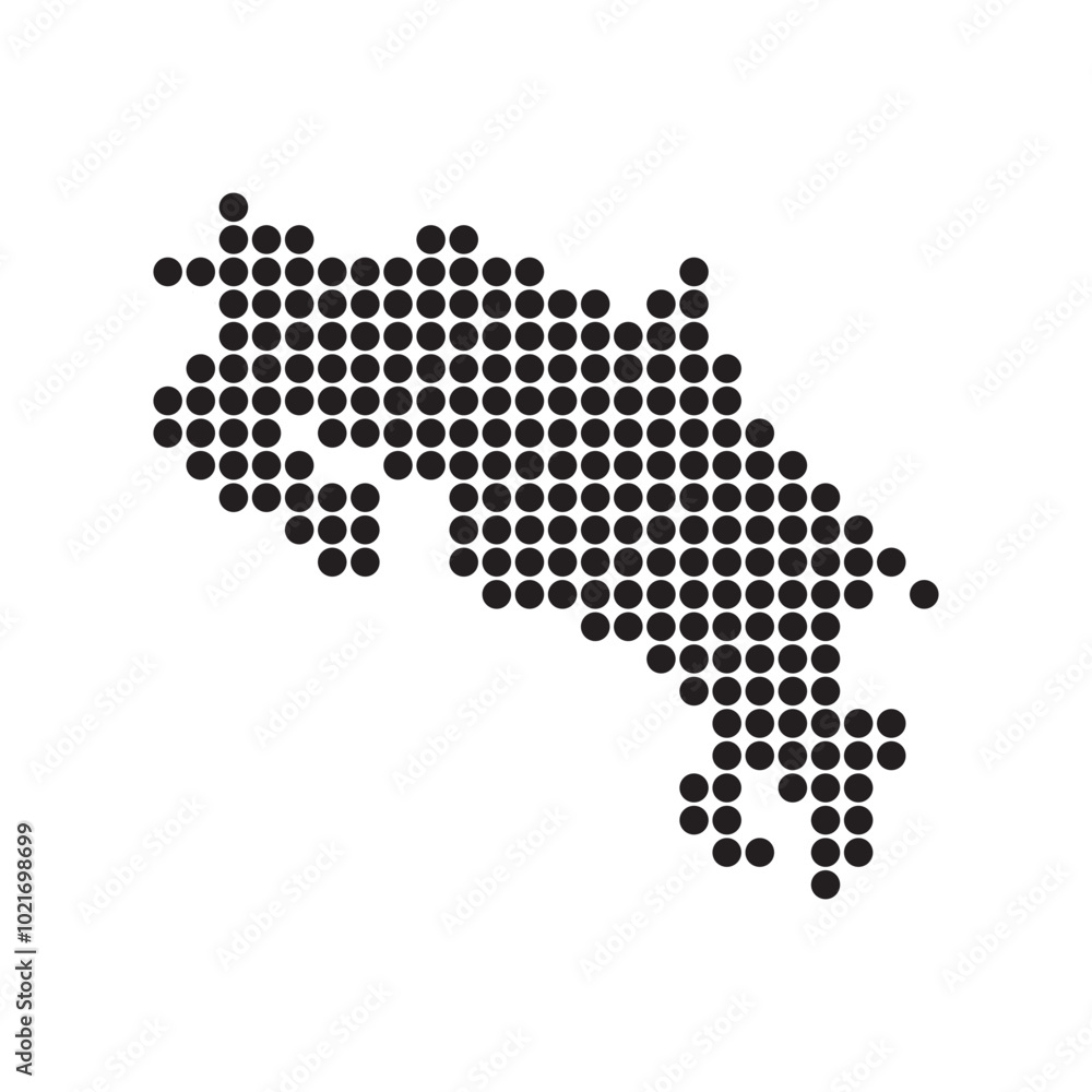 Fototapeta premium Costa Rica Map Icon