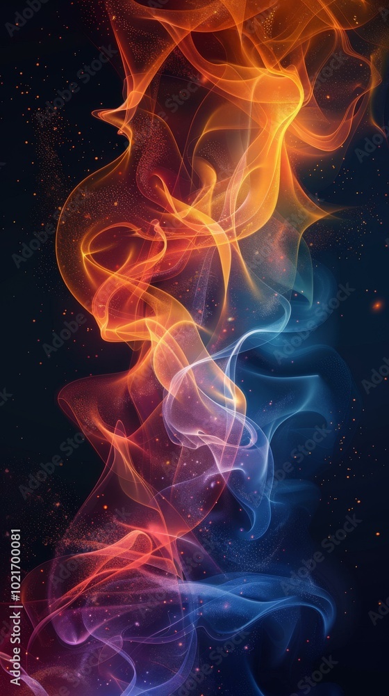Abstract Colorful Smoke Illustration Abstract Colorful Smoke Illustration