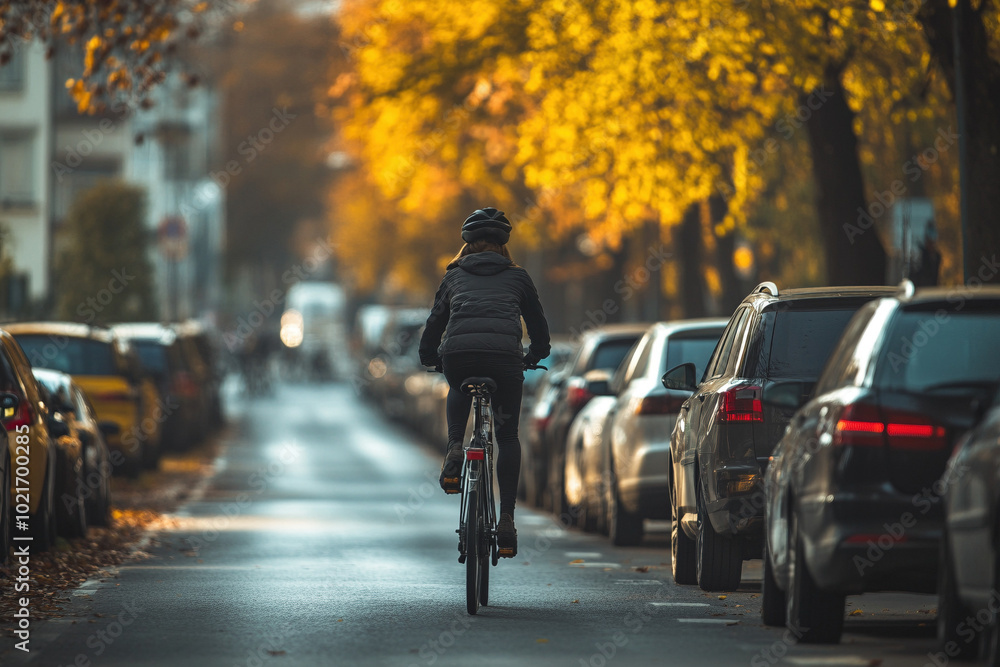Fototapeta premium Fahrradfahrer