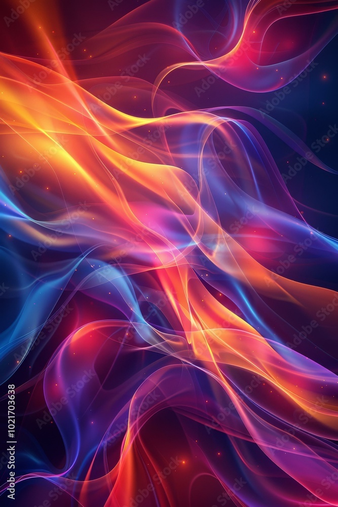Abstract Colorful Flowing Lines Art Design Abstract Colorful Flowing Lines Art Design