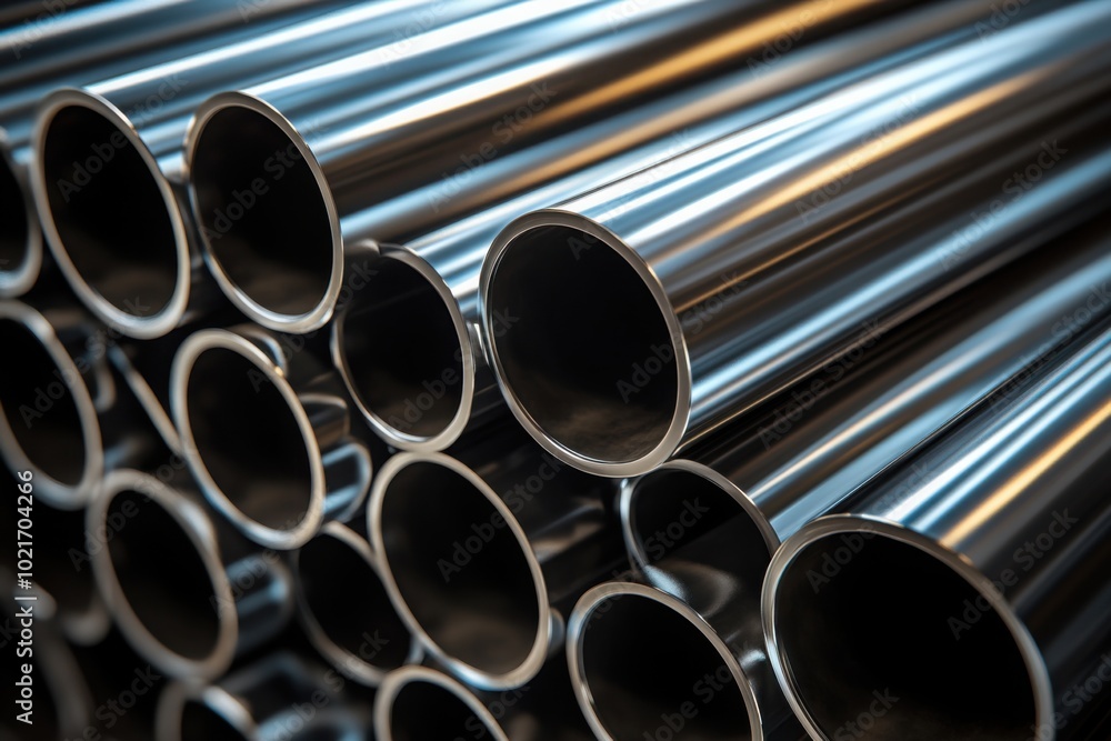 a stack of metal pipes stacked on top of each other a stack of metal pipes stacked on top of each other