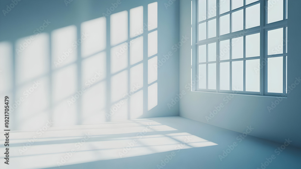 Light Through Window - Minimalist 3D Illustration Light Through Window - Minimalist 3D Illustration