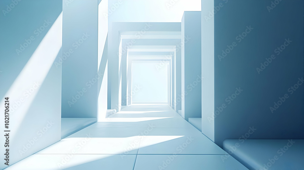 Abstract 3D White Corridor Interior Design Abstract 3D White Corridor Interior Design