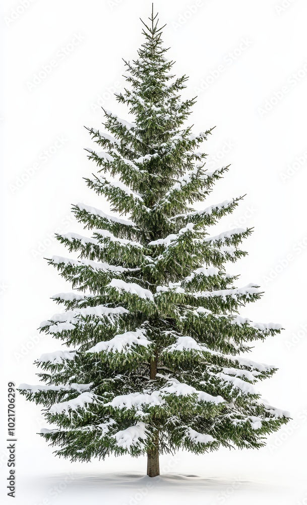 Fototapeta premium christmas tree isolated on white