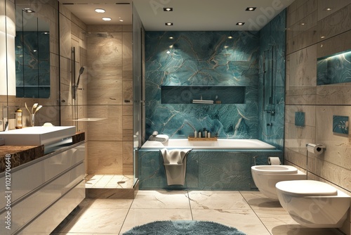 Modern Luxury Bathroom Design Interior photo