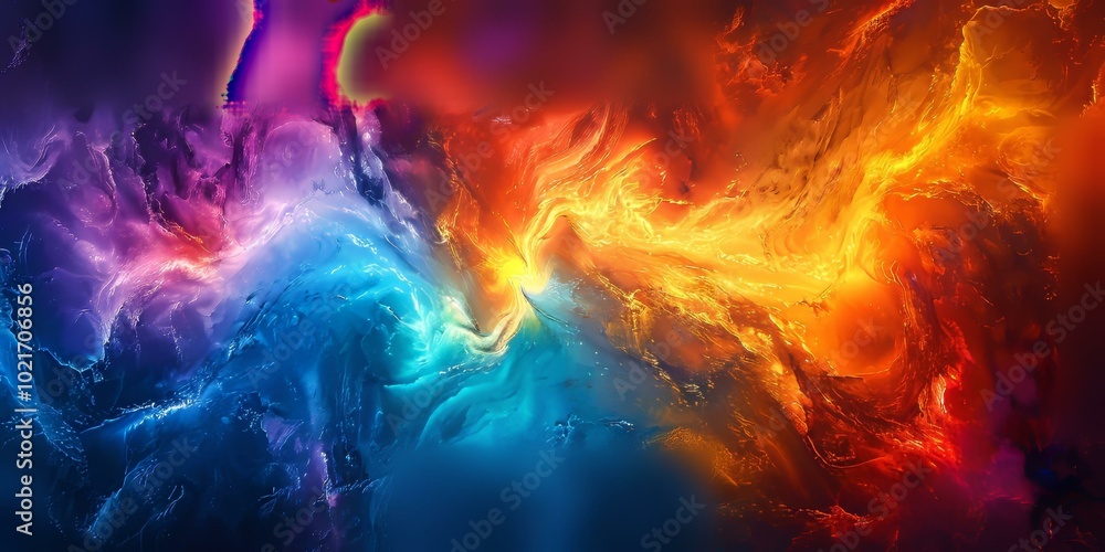 Fire and Ice Abstract Fire and Ice Abstract