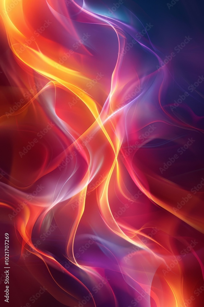 Naklejka premium Abstract Colorful Flowing Lines