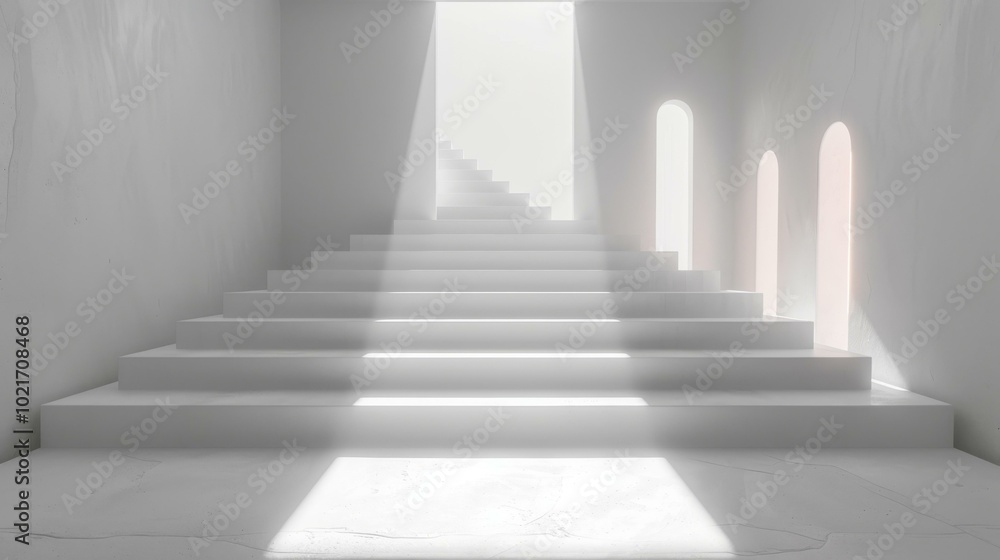 White Minimalist Staircase Interior Design White Minimalist Staircase Interior Design