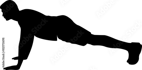 Plank Push up Crossfit Silhouette