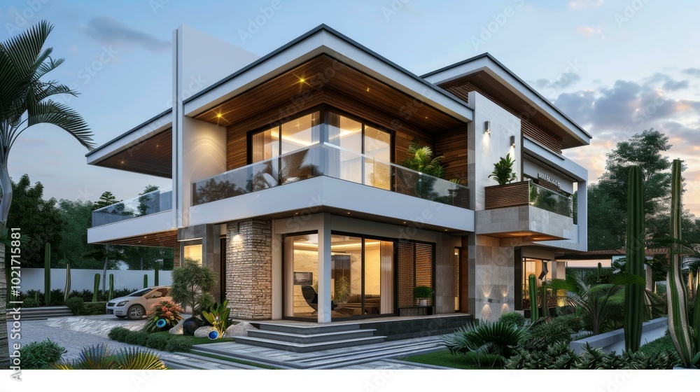 Modern Architectural Exterior Design of a Luxury House Modern Architectural Exterior Design of a Luxury House