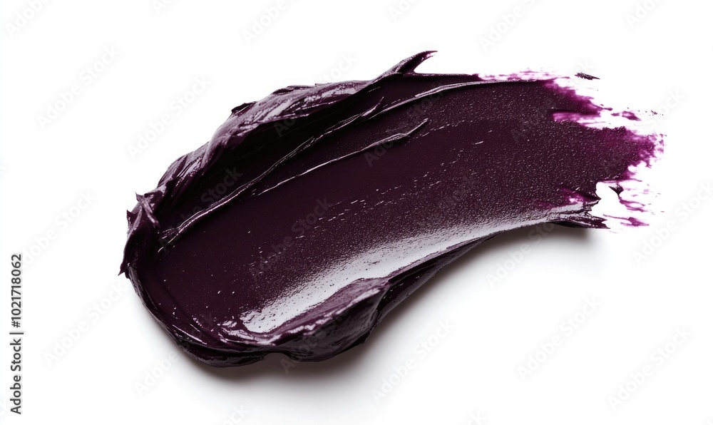 A purple lip stain is shown on a white background A purple lip stain is shown on a white background