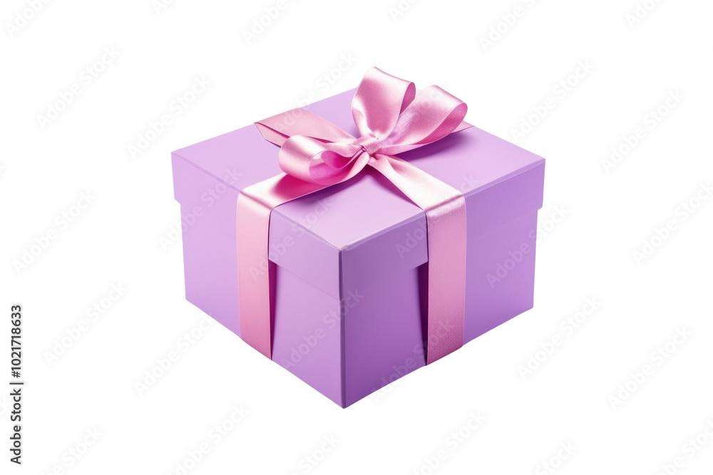 Luxury box tied with a white ribbon on transparent background. Luxury box tied with a white ribbon on transparent background.