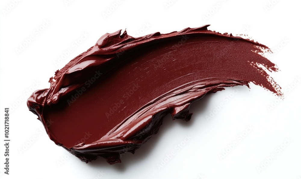 A smear of red lipstick on a white background A smear of red lipstick on a white background