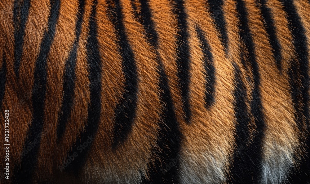 A close up of a tiger's fur with black and orange stripes A close up of a tiger's fur with black and orange stripes
