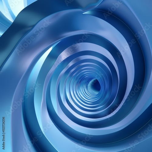 Blue Futuristic Tunnel