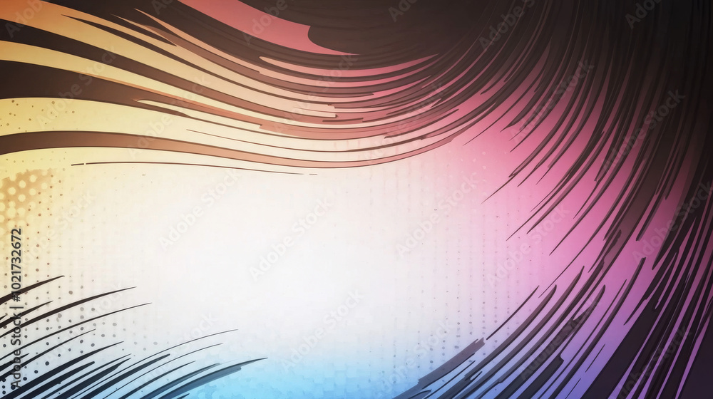 Obraz premium Abstract background with swirling lines in shades of pink, orange, and blue.