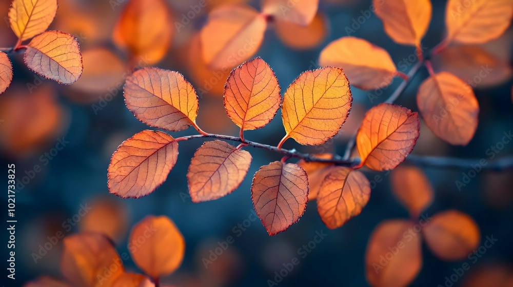 Autumn Leaves with Warm Golden Highlights in HDR Autumn Leaves with Warm Golden Highlights in HDR