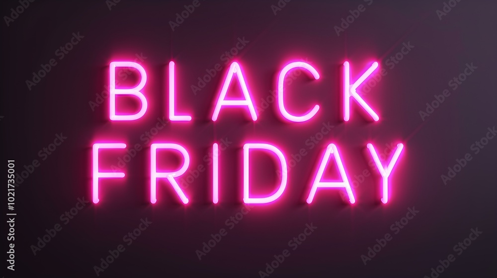 Blush 'BLACK FRIDAY' Neon Sign on an elegant Dark Background Blush 'BLACK FRIDAY' Neon Sign on an elegant Dark Background