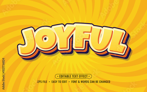 Joyful 3D Text Effect for Comic Design