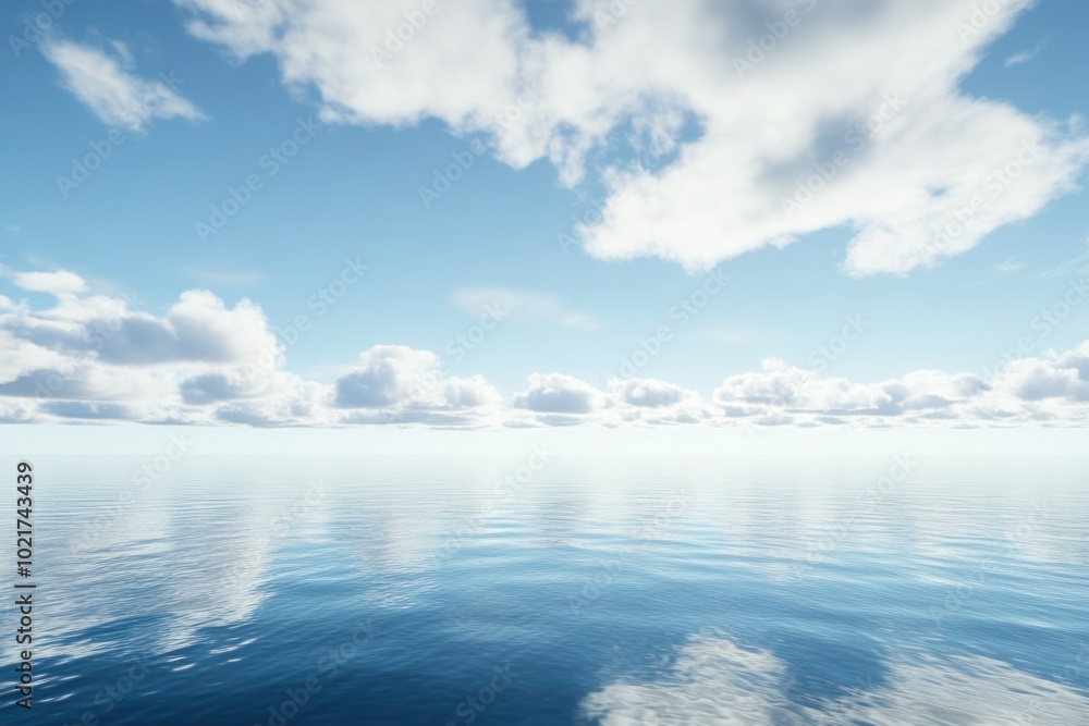 Serene Ocean View Under a Clear Blue Sky Serene Ocean View Under a Clear Blue Sky
